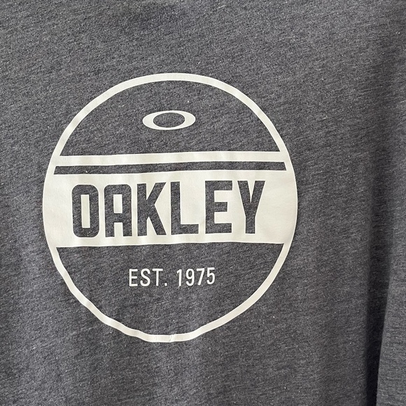 OAKLEY | Casual Est 1975 Iconic Logo Short Sleeve Tee in Grey | Size XXL - Picture 6 of 10